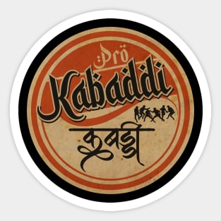Vintage Kabaddi Session Sticker